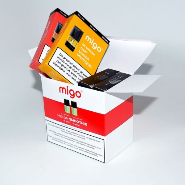 Verpakkingen Migo bedrukt door Noova Media Productions