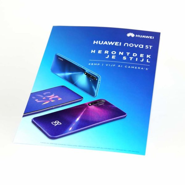 Huawei bedrukte flyer Wilfert Verweij bedrukte flyer Noova Media Productions
